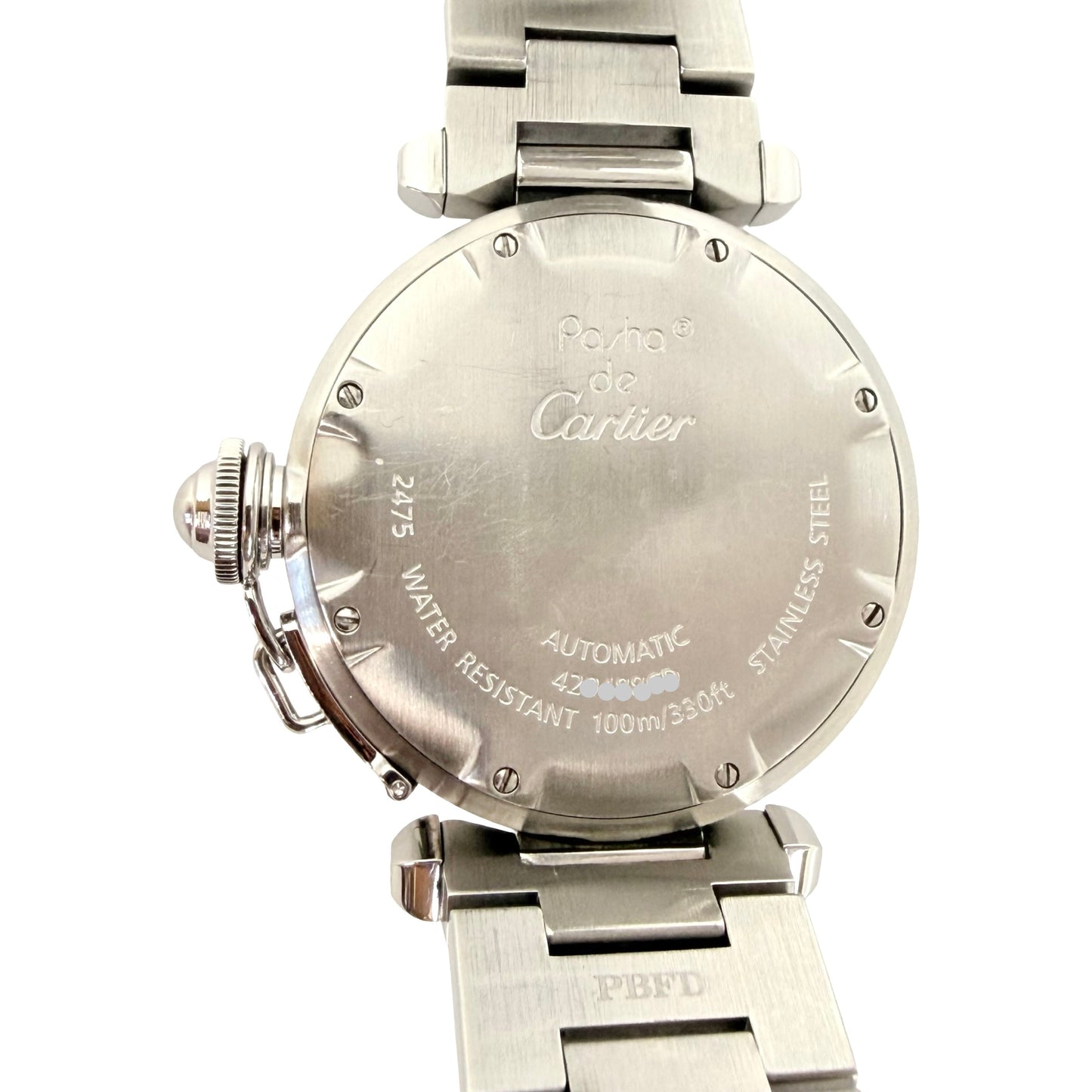 Cartier Pasha C Big Date 35mm Automatic White Dial Stainless Steel 2475