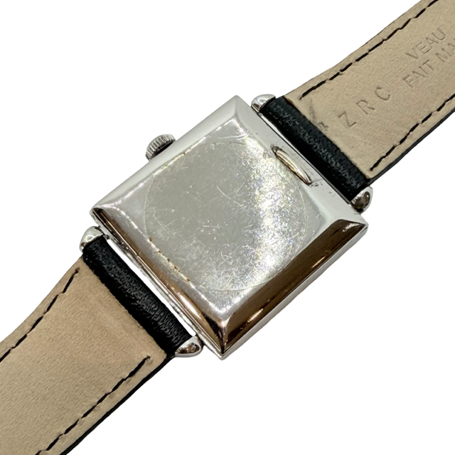 Patek Philippe Vintage Mechanical Manual Wind 27mm  Square Silver Dial Stainless Steel Ref 1432