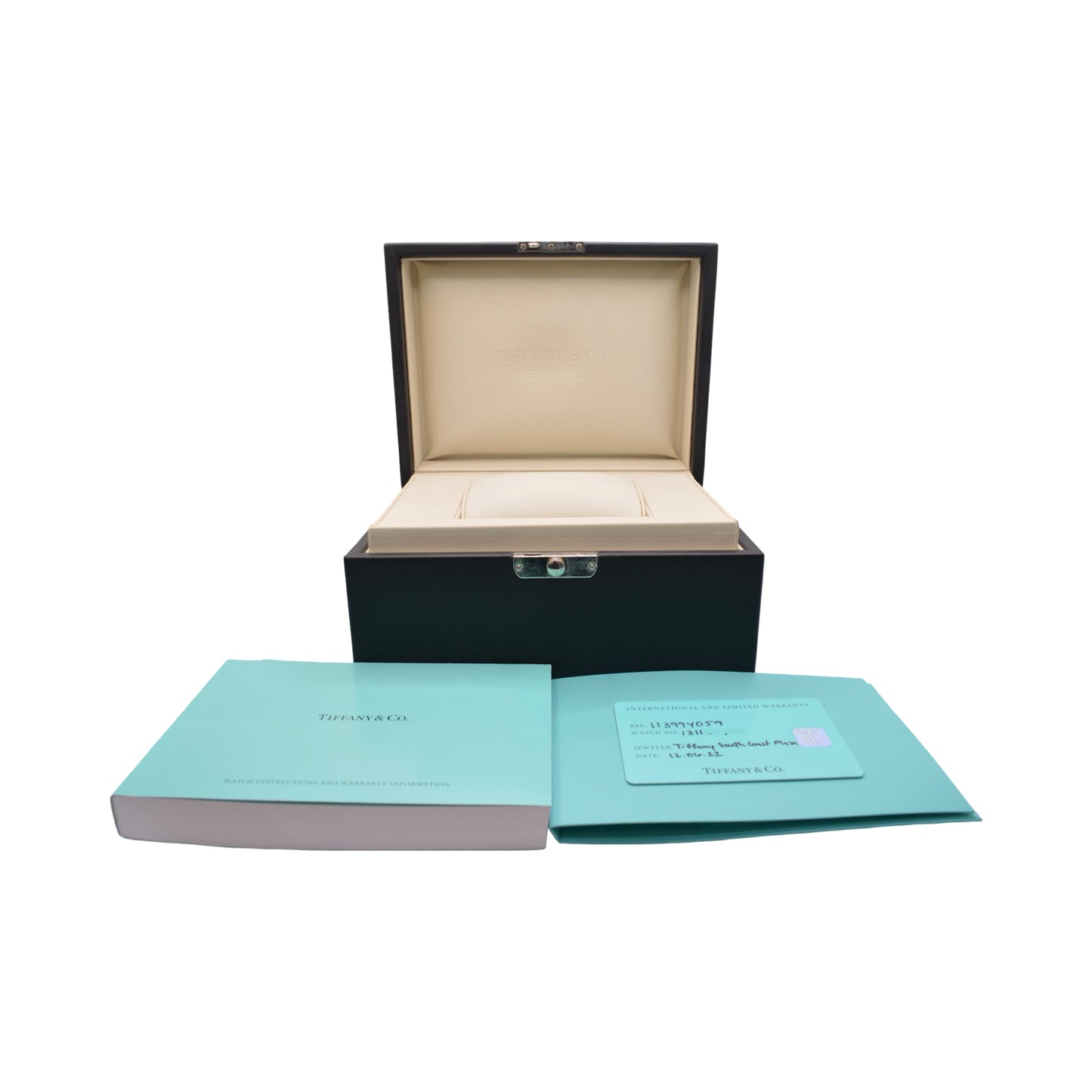 Tiffany & Co Square 27mm Manual Wind Limited Edition Stainless Steel Black Alligator Strap 63182680