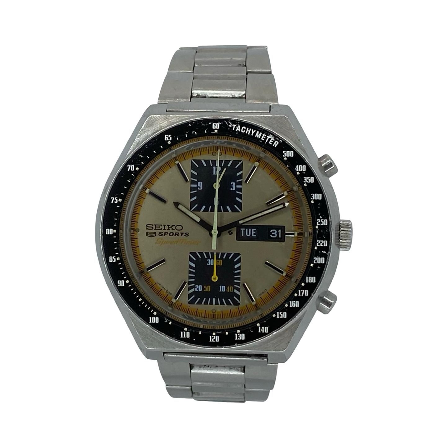 Seiko 5 Sports Speed-Timer (JDM) Kakume Day Date Champagne Dial 6138-0030