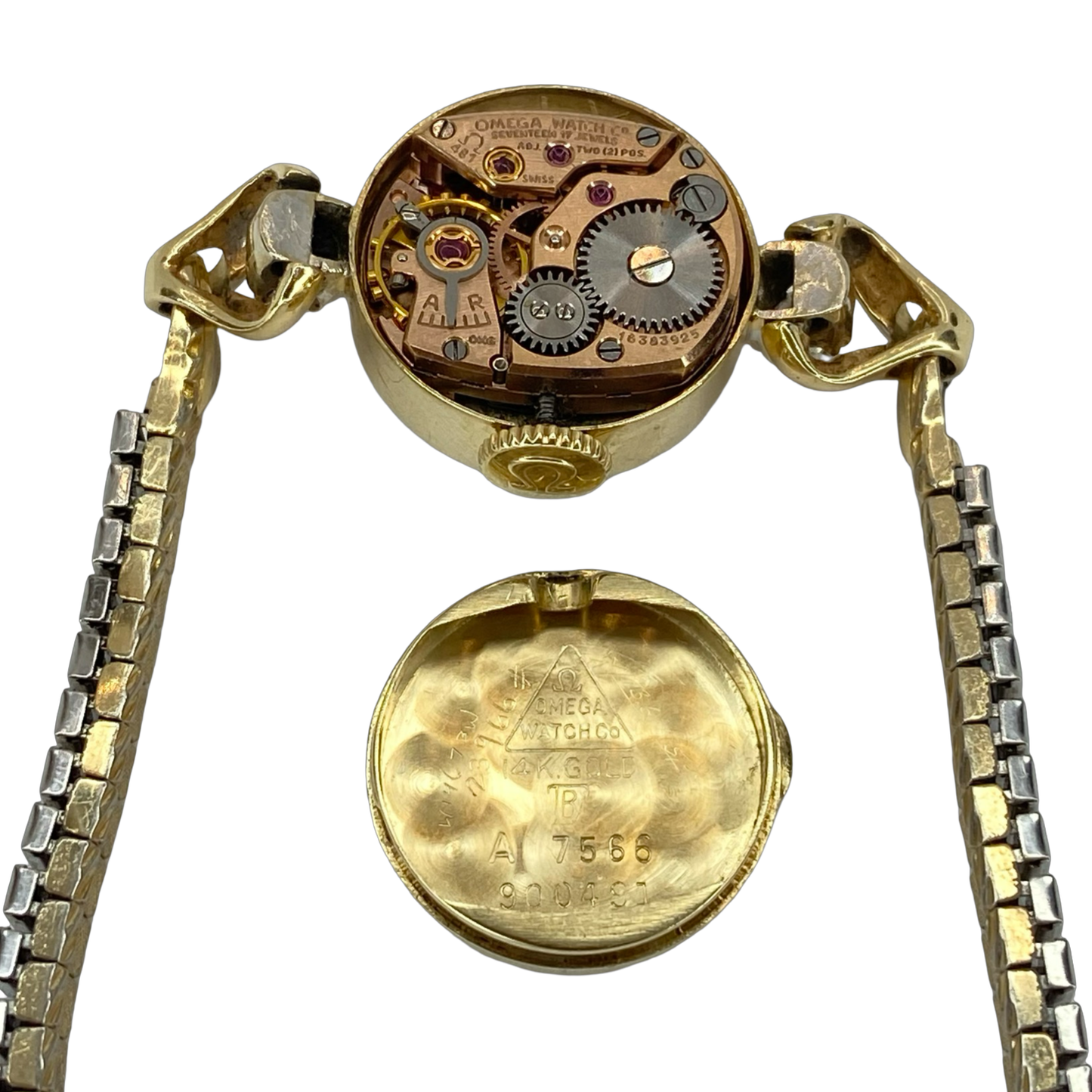 Vintage 14K Gold Case Omega Cocktail Watch Manual Wind Ref.7566