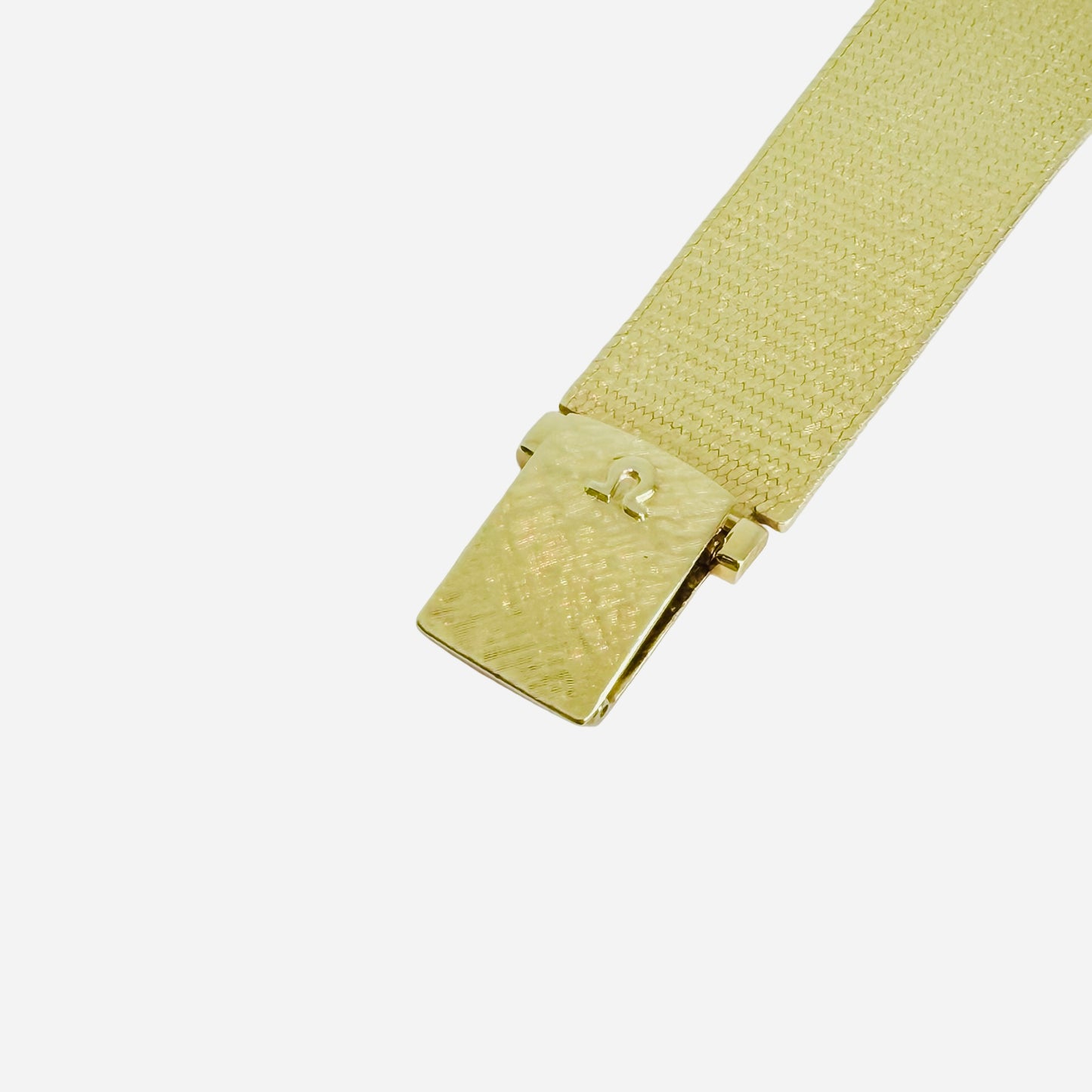 Omega Tank 14K Yellow Gold Manual Wind Diamond Bezel DD6846