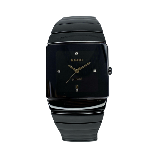 Rado Diastar Sintra Jubilé High-Tech Ceramic 28mm Mid Size Black/ Black Diamond Dial R13336732