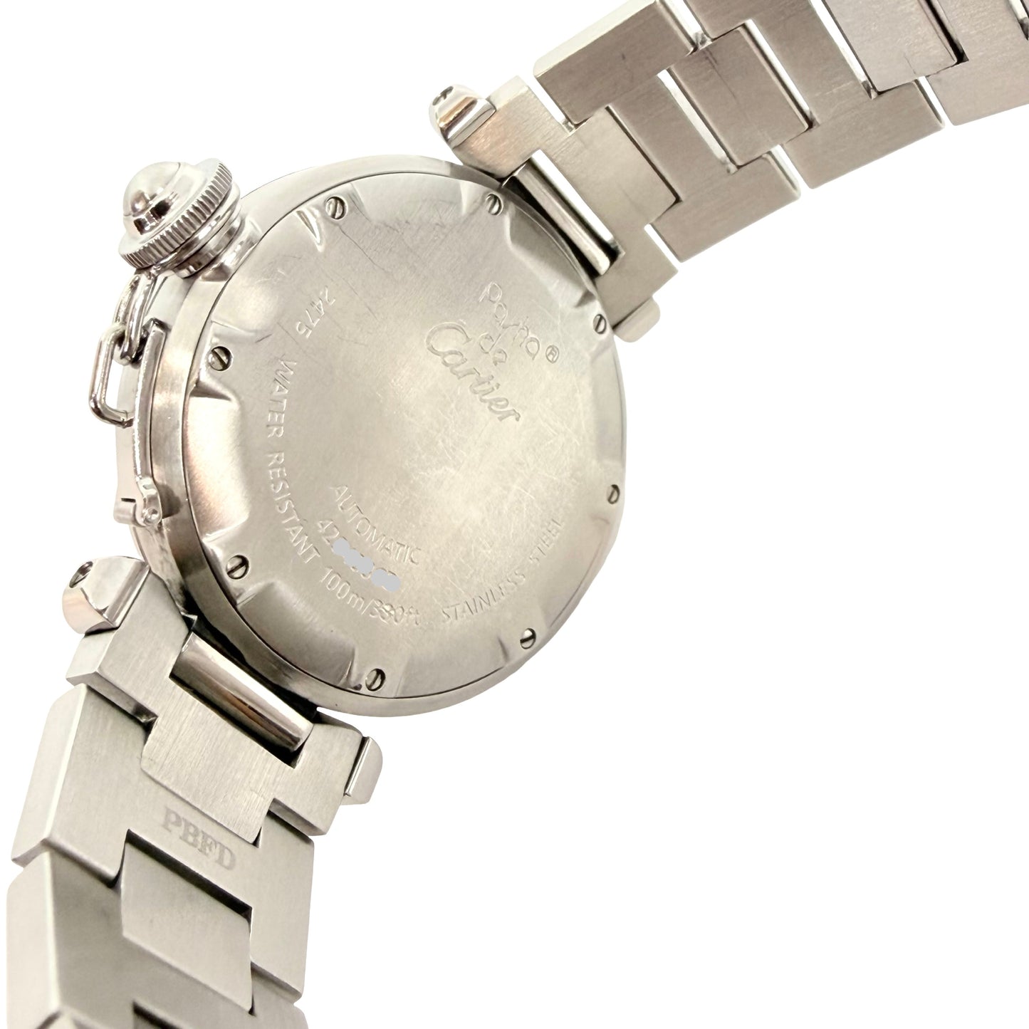 Cartier Pasha C Big Date 35mm Automatic White Dial Stainless Steel 2475