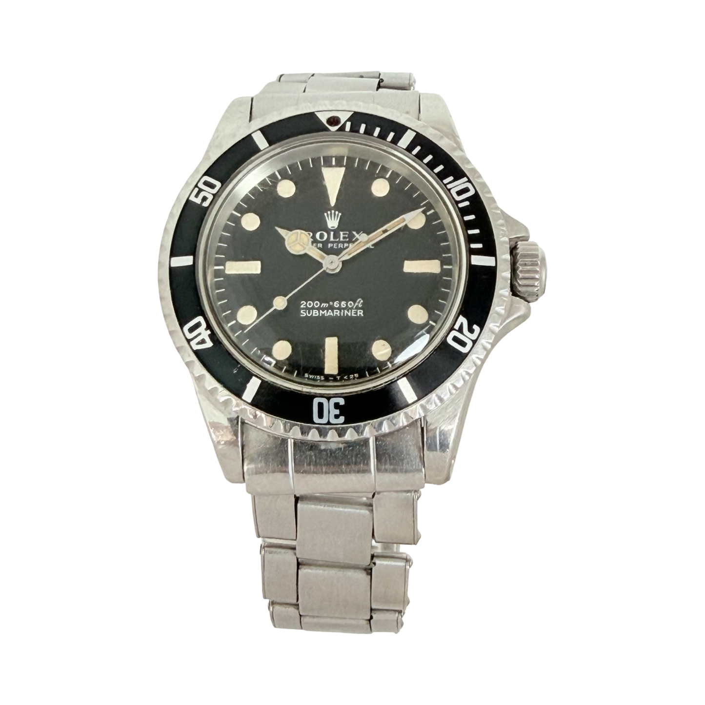 Rolex Submariner No Date 40mm Black Dial Riveted Stainless Steel Bracelet Ref.5513