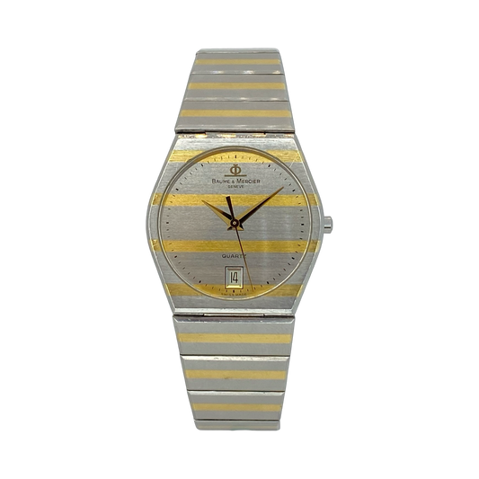 Baume & Mercier Classique Monte Carlo "Zebra" Quartz Gold/Silver Tone Stainless Steel 5123.038