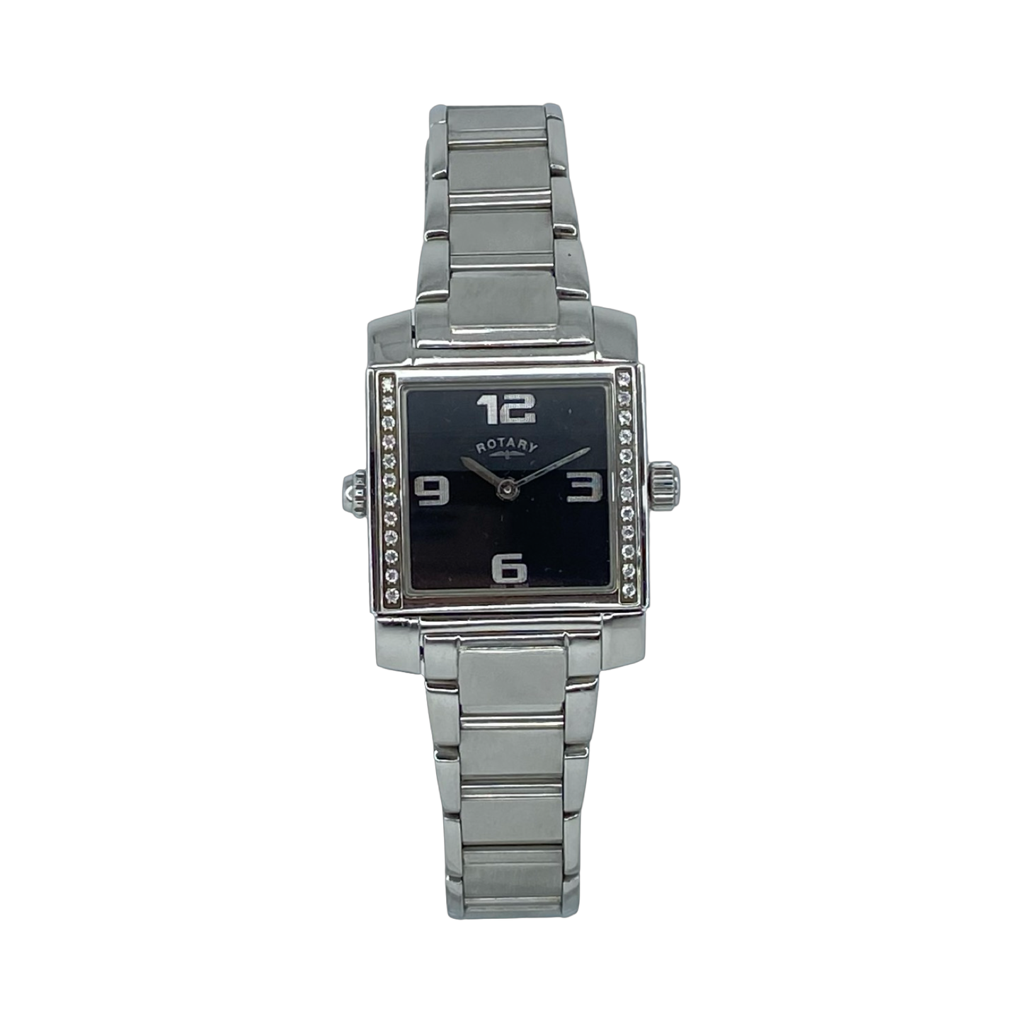 Rotary Revelation Reverso Dual Face White MOP/Black Dial Crystal Bezel Quartz Watch Ref LS02901/07/19
