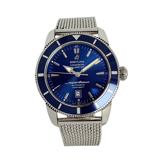 Breitling SuperOcean Heritage 46 Special Edition Blue Dial Stainless Steel Mesh Bracelet A17320