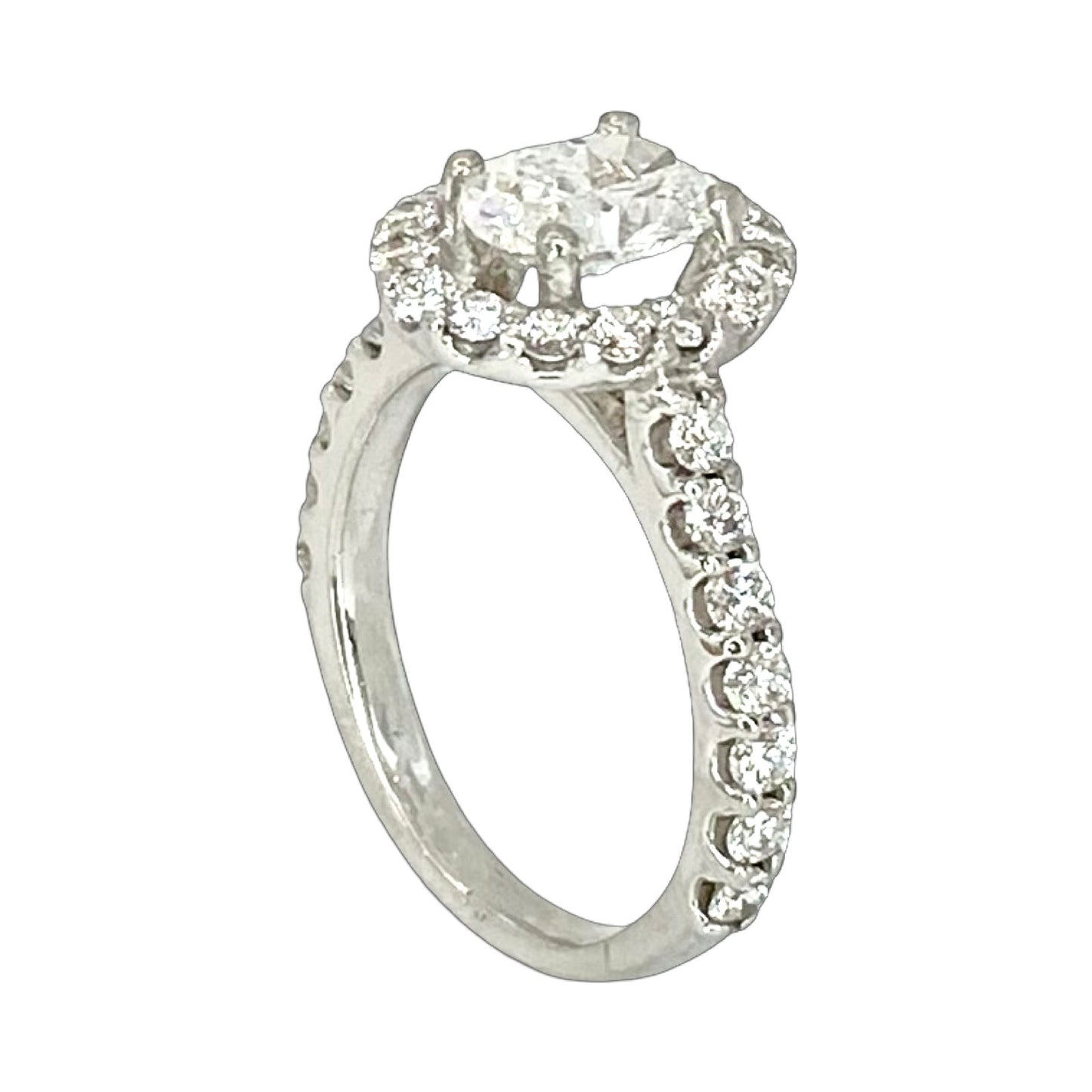 Platinum Oval Diamond Engagement Ring