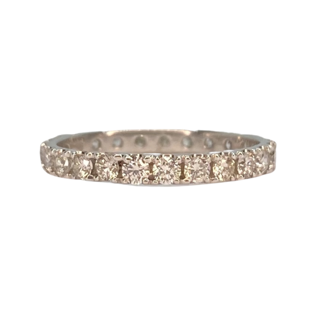 14K White Gold 1.10CTS Diamond Eternity Ring