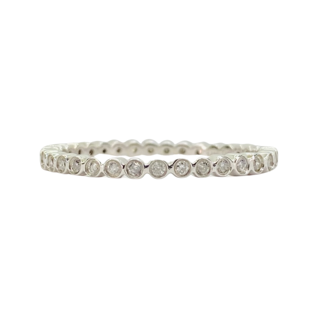 14K White Gold Eternity Diamond Ring