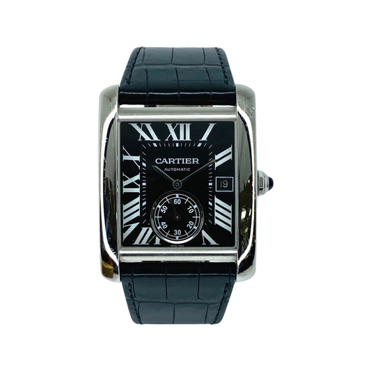 Cartier Tank MC Black Guillochè Dial W5330004/ 3589