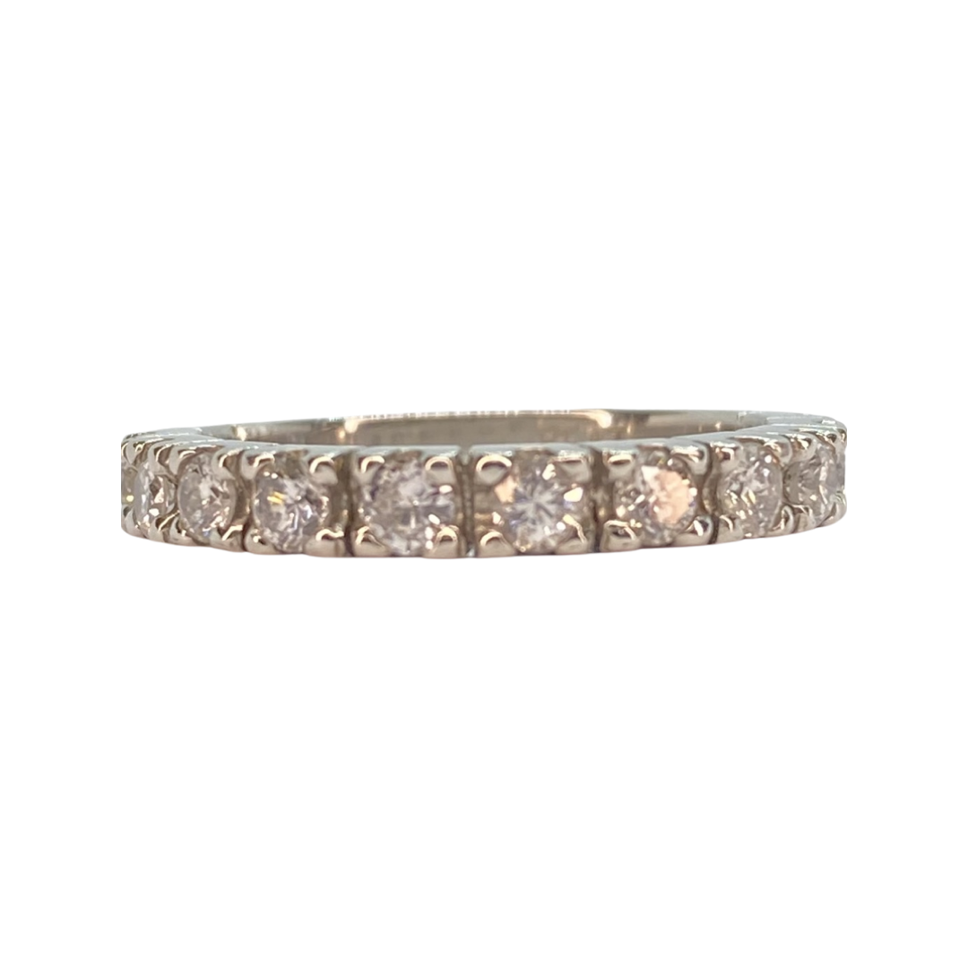 Platinum Semi Eternity Band Diamond Ring