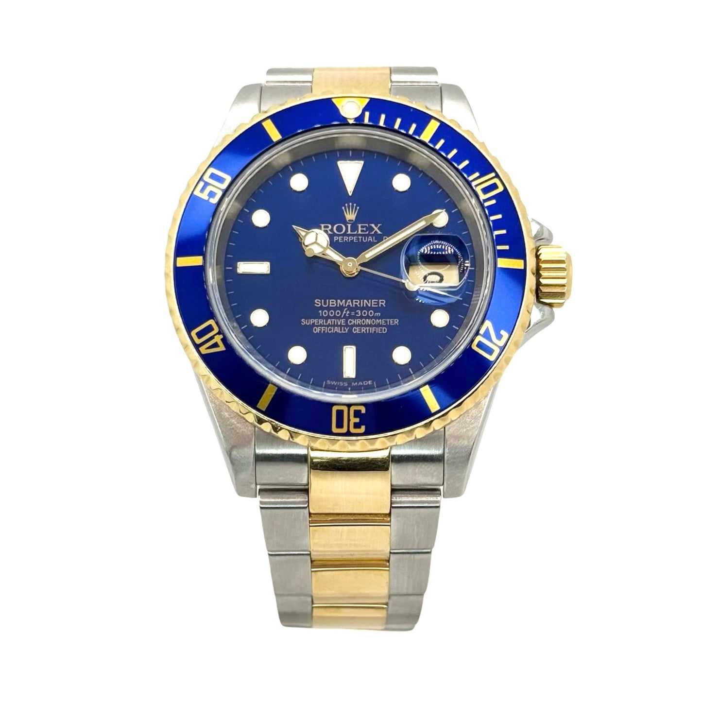 Rolex Submariner Date Blue Dial 18K Yellow Gold and Stainless Steel 16613 C.2005/06