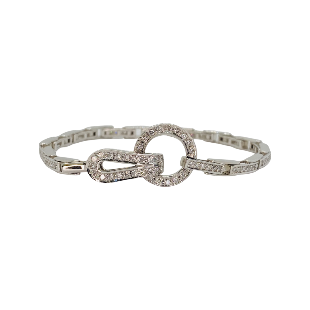 Estate Jewelry 14K White Gold Diamond Bracelet