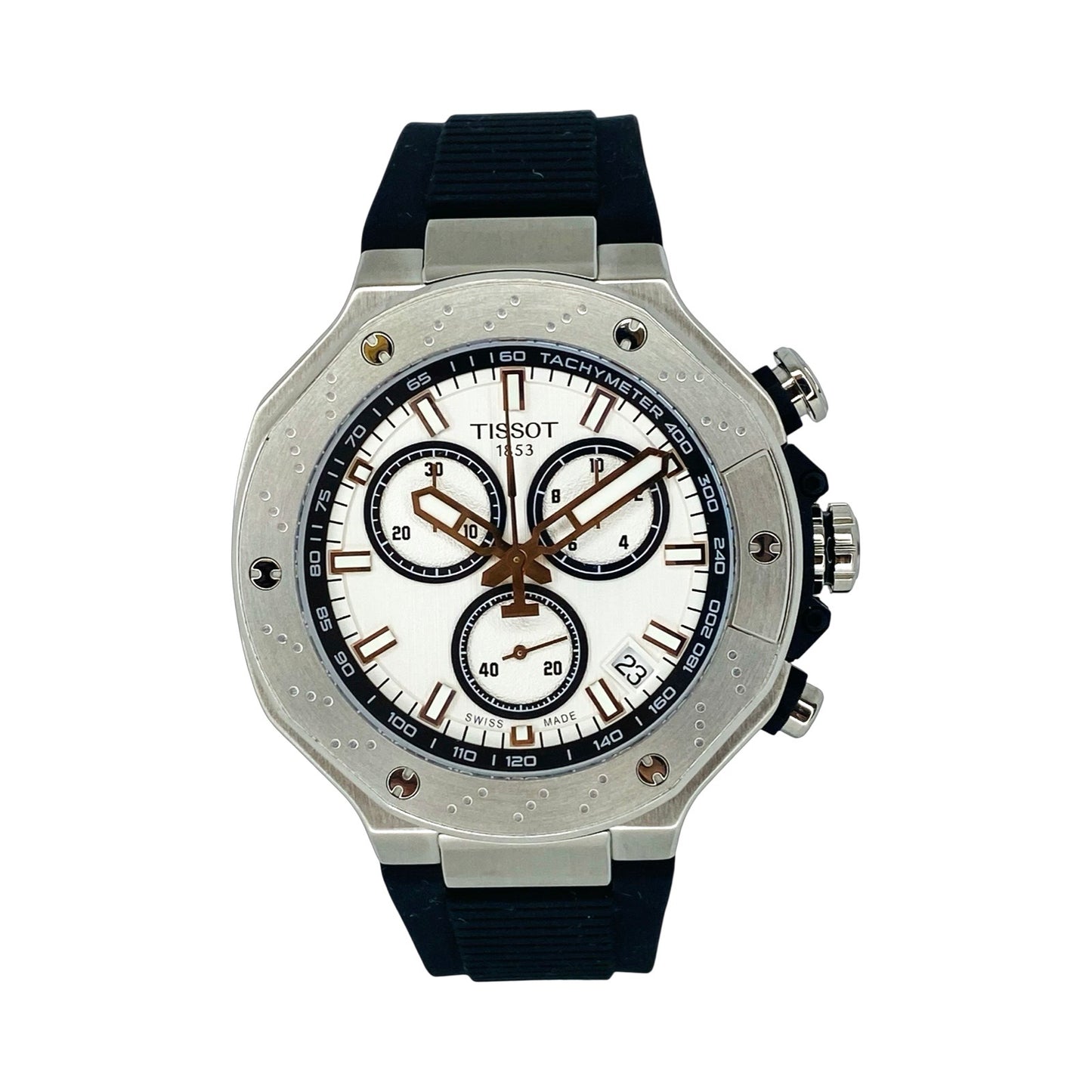 Tissot T-Race Chronograph White Dial Black Strap T141.417.17.011.00