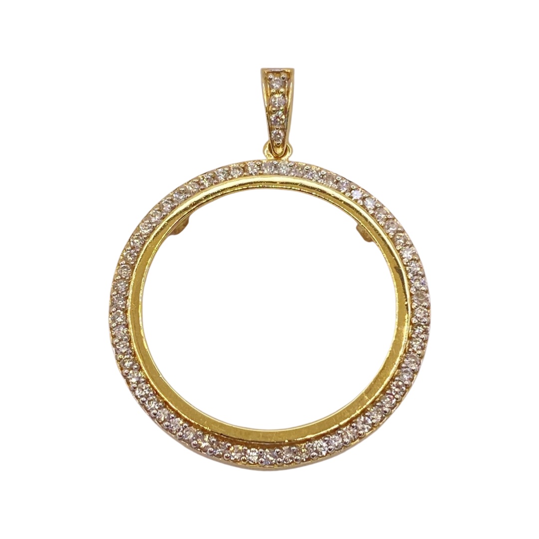 Estate Jewelry 14K Yellow Gold  Bezel Pendant