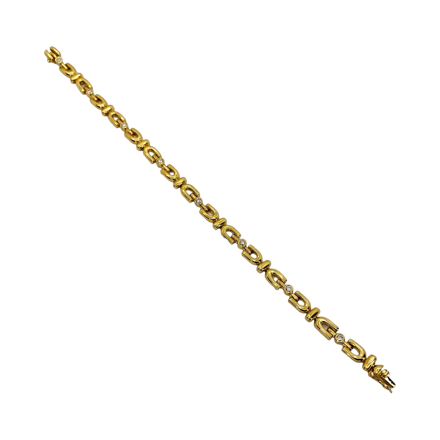 14K Yellow Gold Women's Bracelet 0.70 ct Diamonds