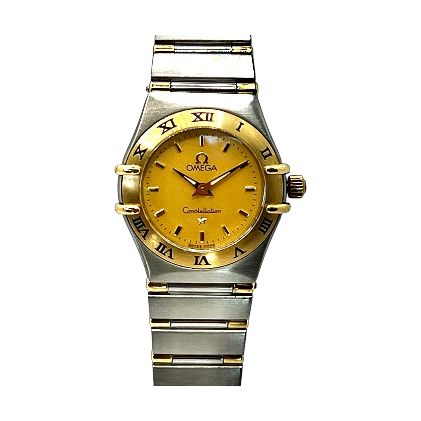 Omega Constellation 22.5 mm 18K Gold Half Bar and Stainless Steel Champagne Dial 1362.10.00