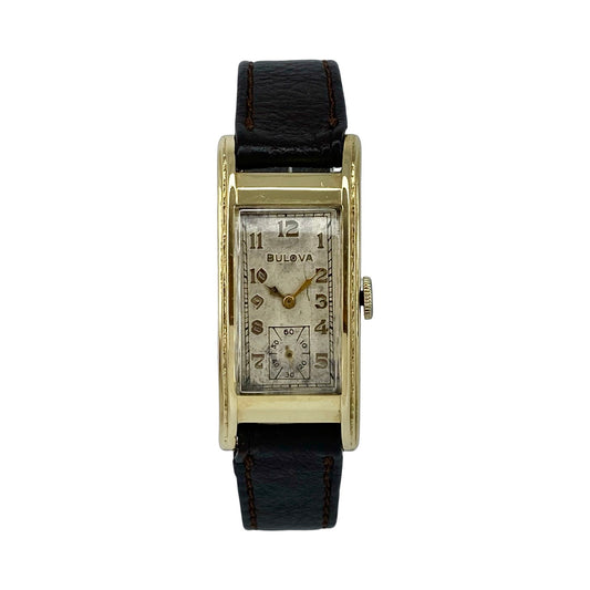 Vintage Bulova Curvex 14K Gold Art Deco Manual Wind Watch C.1934