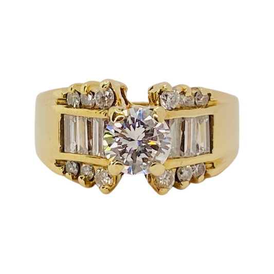 Estate Jewelry 14K Yellow Gold Diamond Ring