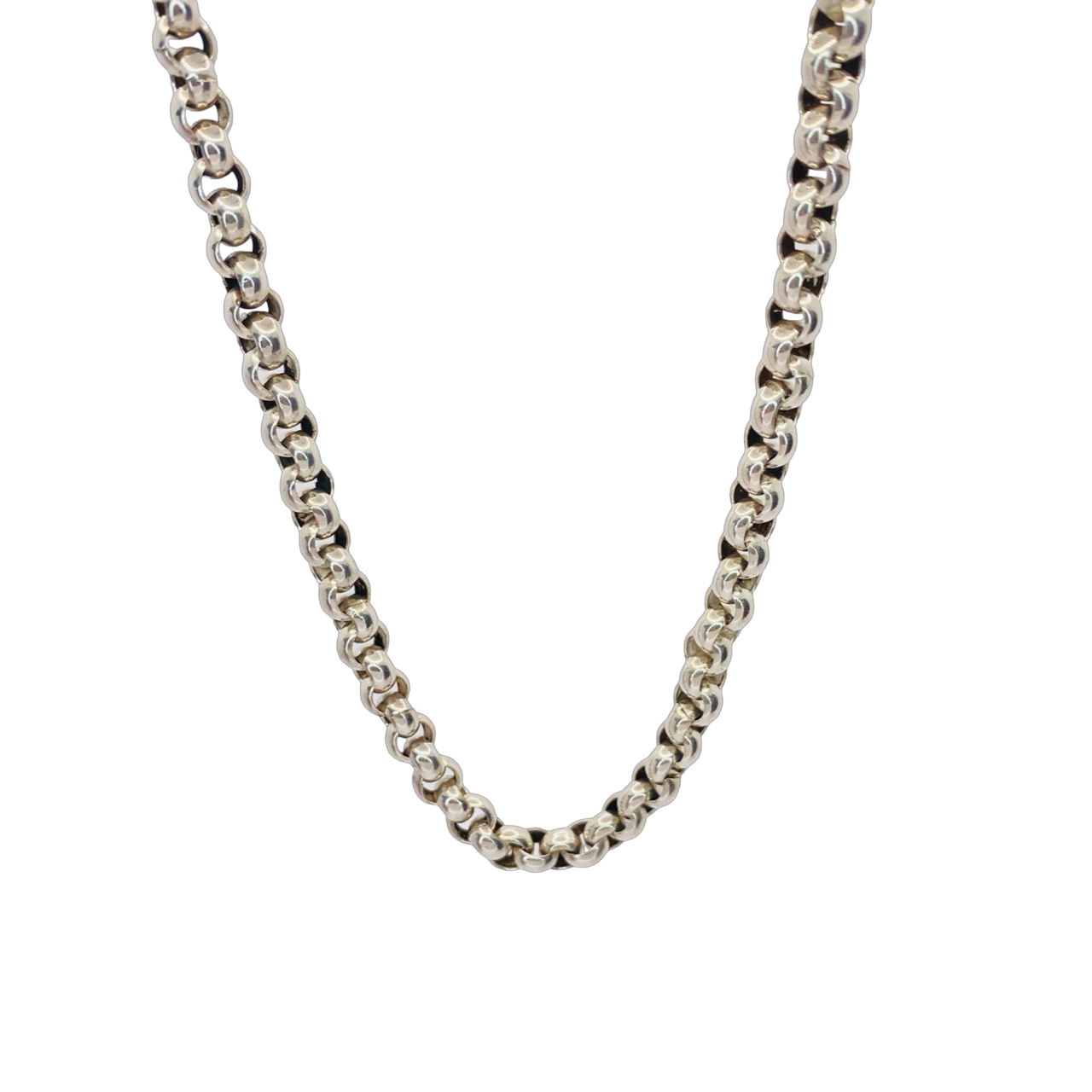 Silver Large Rolo Chain 18"