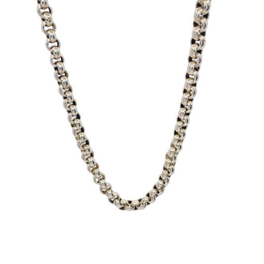 Silver Large Rolo Chain 18"