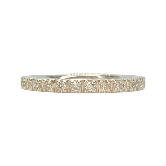 14K White Gold Semi Eternity Ring