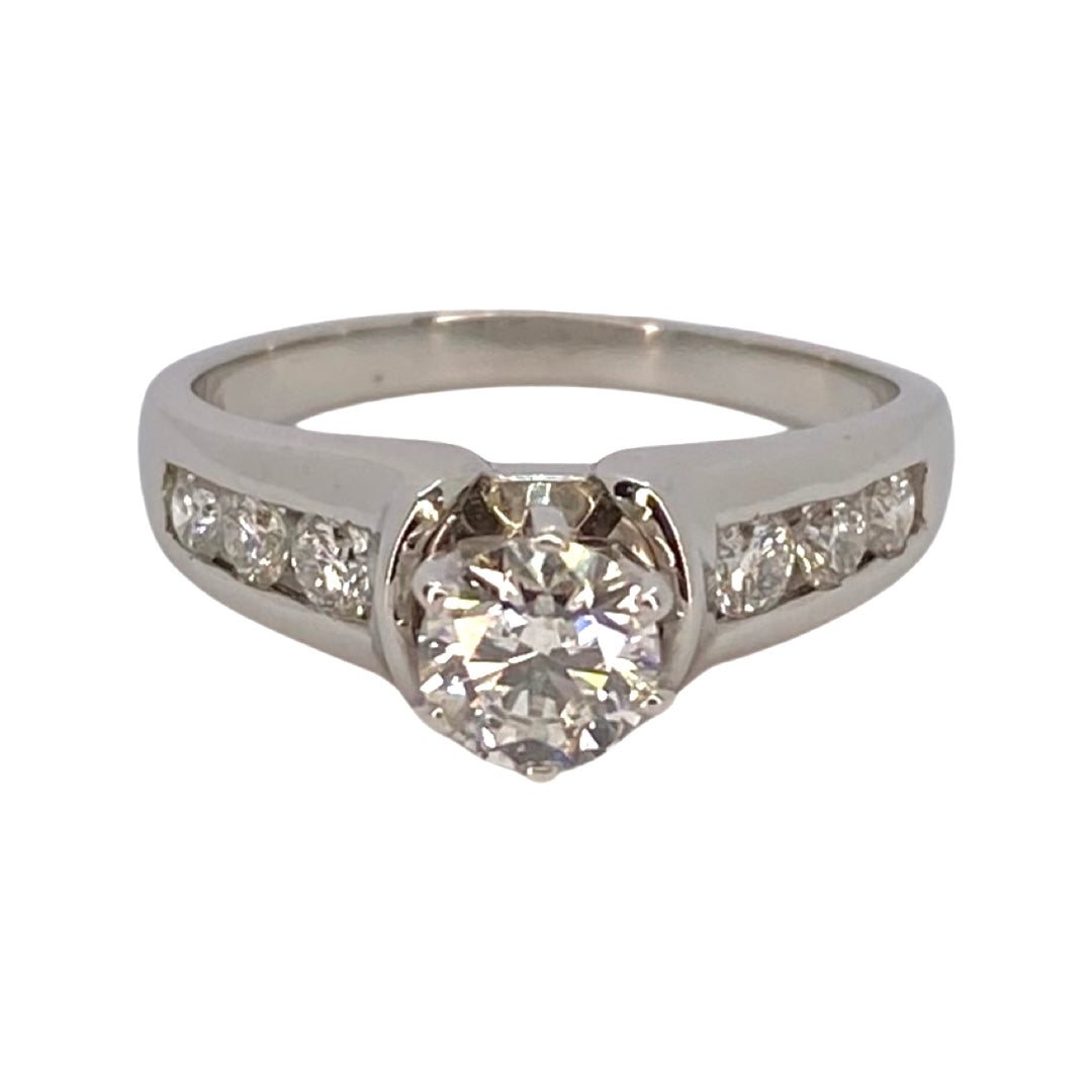 14K White Gold Diamond Ring