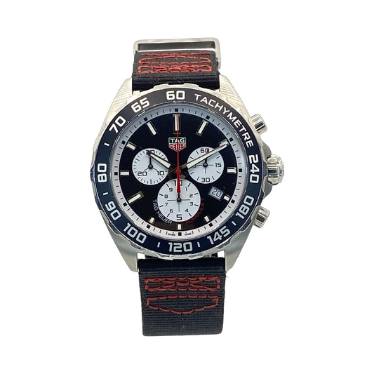 TAG Heuer Formula 1 Quartz Chronograph 43mm Black Dial Nylon Strap CAZ101E.FC8228