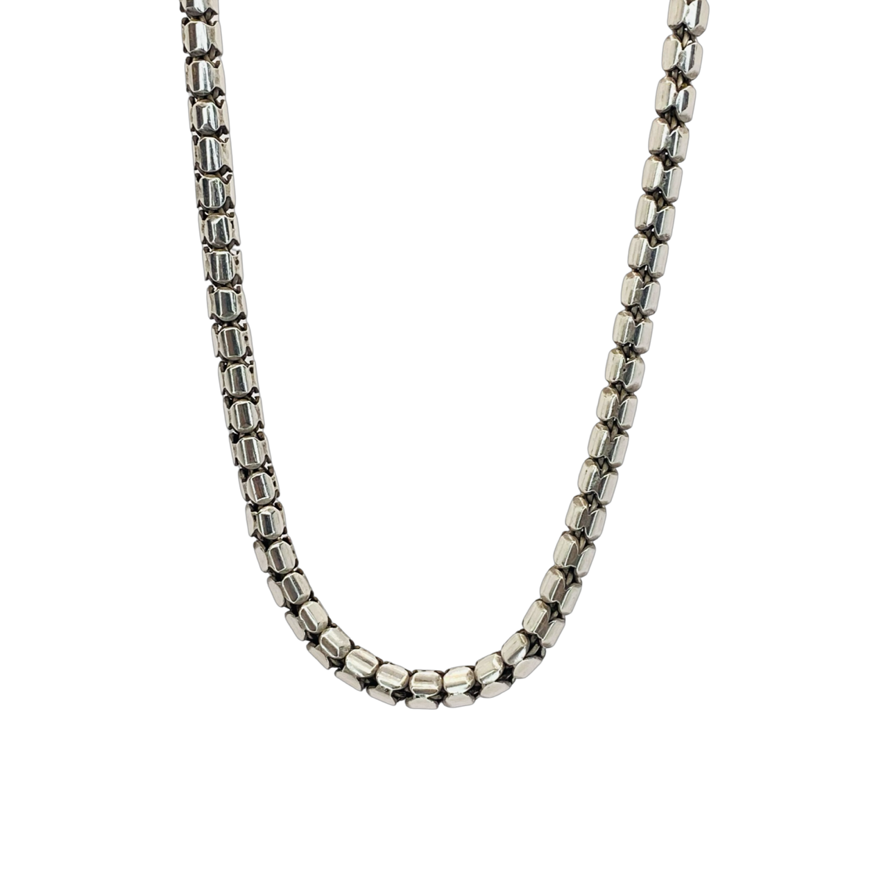 Estate Jewelry 925 Silver Fancy Link Chain 18.5"