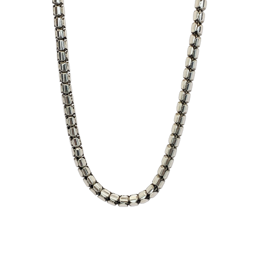 Estate Jewelry 925 Silver Fancy Link Chain 18.5"