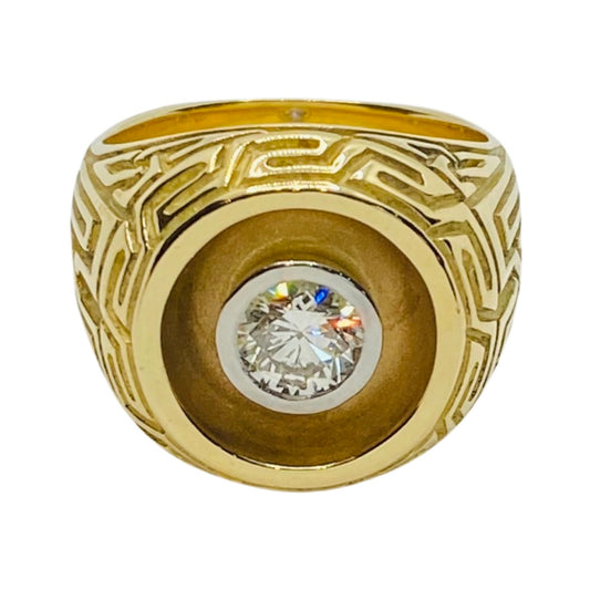 Estate Jewelry 1.00oz 14K Yellow Gold Mens Diamond Solitaire Ring