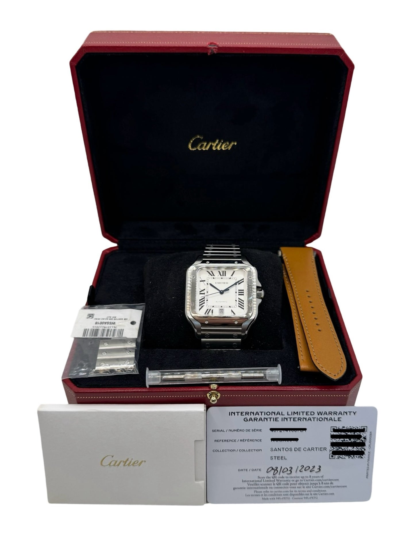 Cartier Santos XL Automatic Stainlesss Steel Silver Dial WSSA0018