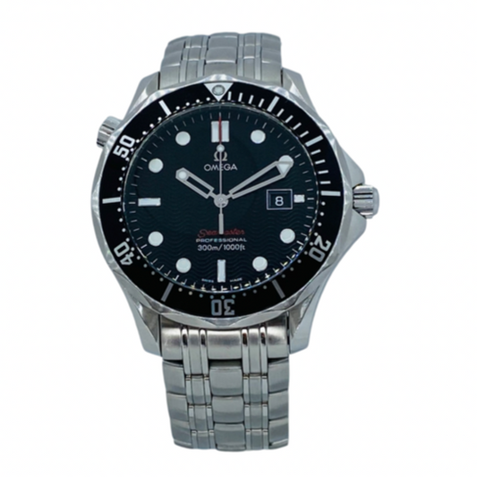 Omega Seamaster 300 Quartz 41mm Black Dial Steel Mens Watch 212.30.41.61.01.001