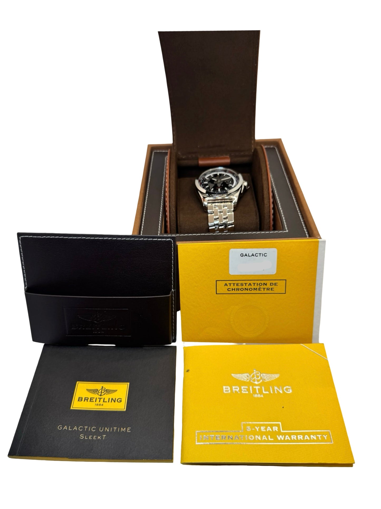 Breitling Galactic Unitime SleekT Automatic World Time Trophy Black Dial WB3510U4/BD94/375A