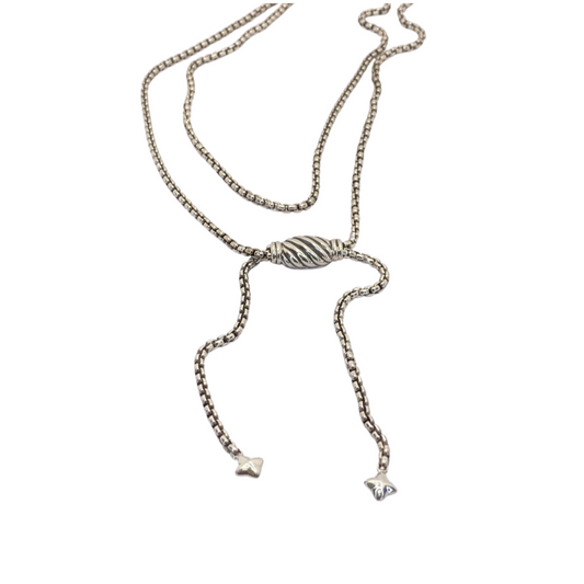 David Yurman 925 Silver Lariat Necklace