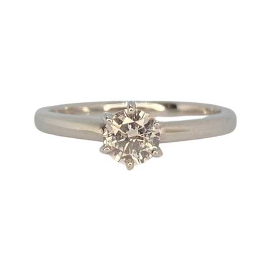 18K White Gold 0.50CT Solitaire Diamond Ring