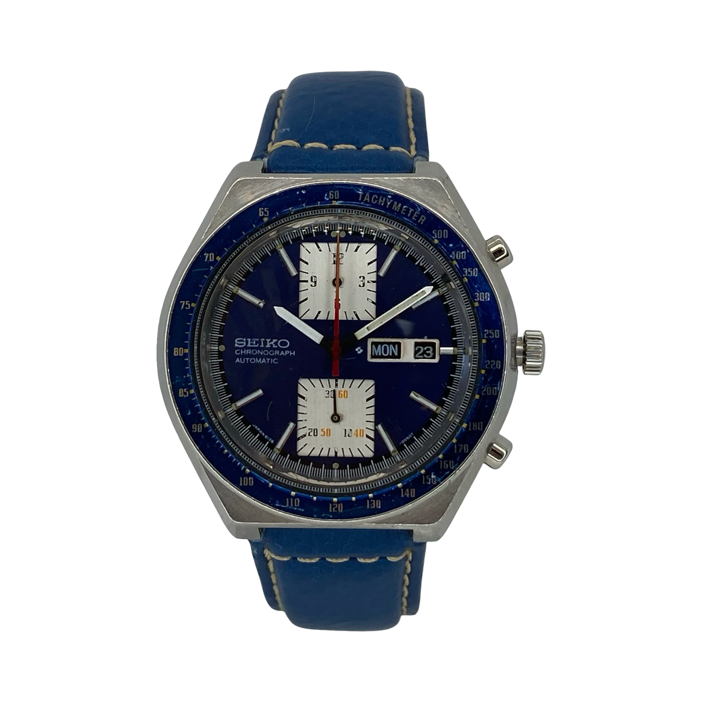 Seiko Speed-Timer Chronograph Automatic Big Blue Kakume Day Date 6138-0030