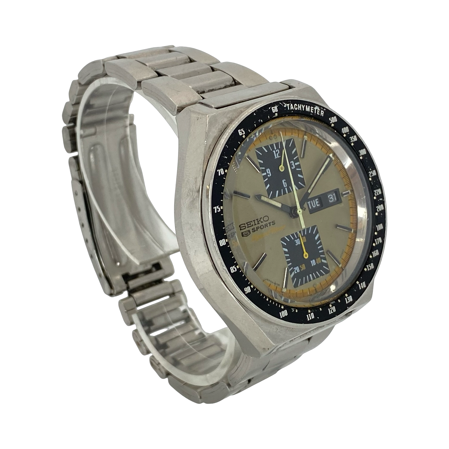 Seiko 5 Sports Speed-Timer (JDM) Kakume Day Date Champagne Dial 6138-0030