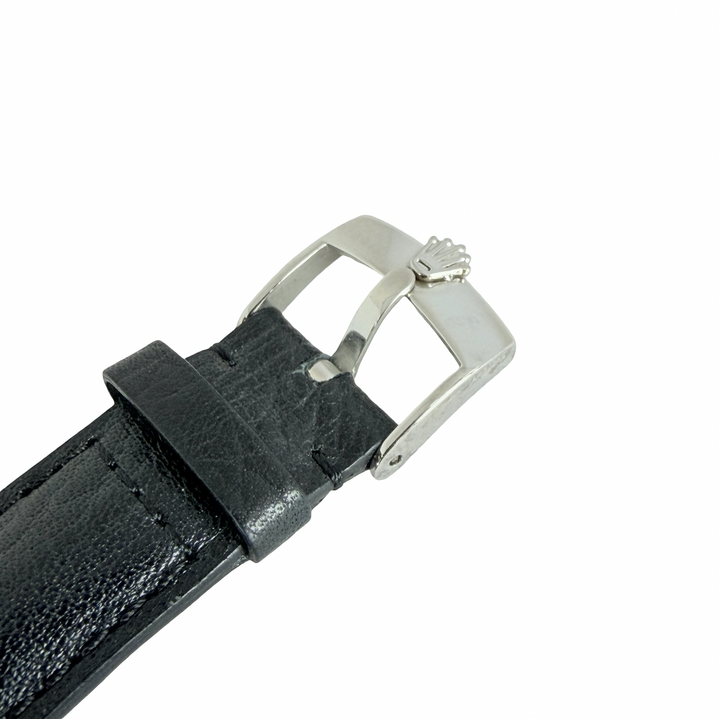 Rolex Oyster Perpetual 34mm White Dial Black Leather Strap Ref.6564 C.1957