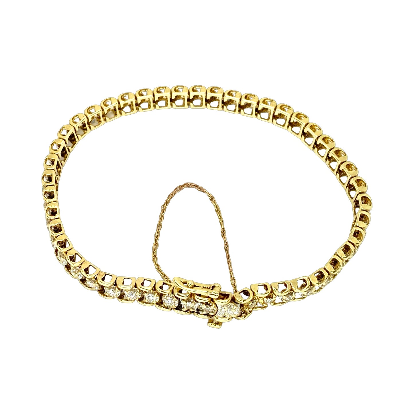 Estate Jewelry 14K Gold Tennis Bracelet 2.75 Carats Round Diamonds