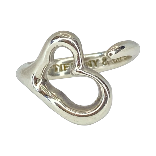 Estate Jewelry Tiffany & Co 925 Silver Open Heart Ring