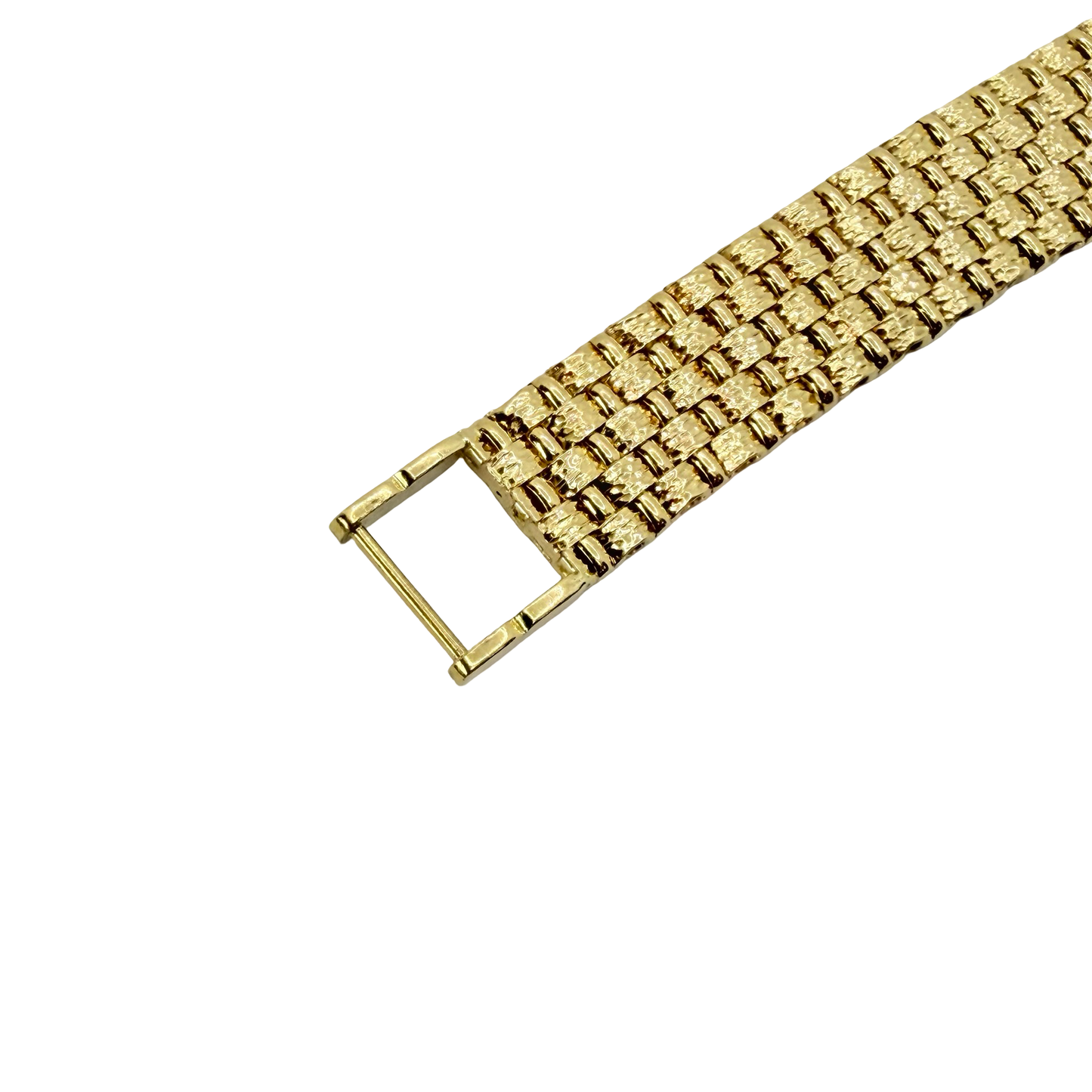 Bucherer Women's Cushion Bark 18K Yellow Gold Quartz with Bark Integrated Bracelet 8325-5