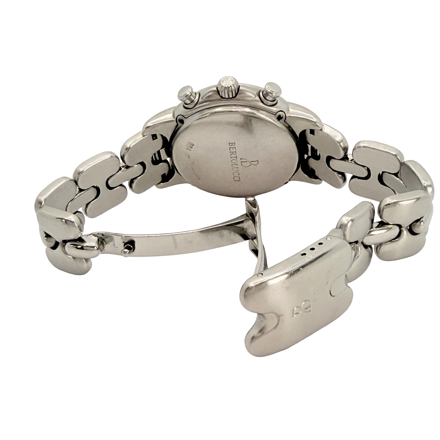 BertoLucci Pulchra Automatic Chronograph 38mm White Dial Steel Bracelet Ref. 664 41-94310