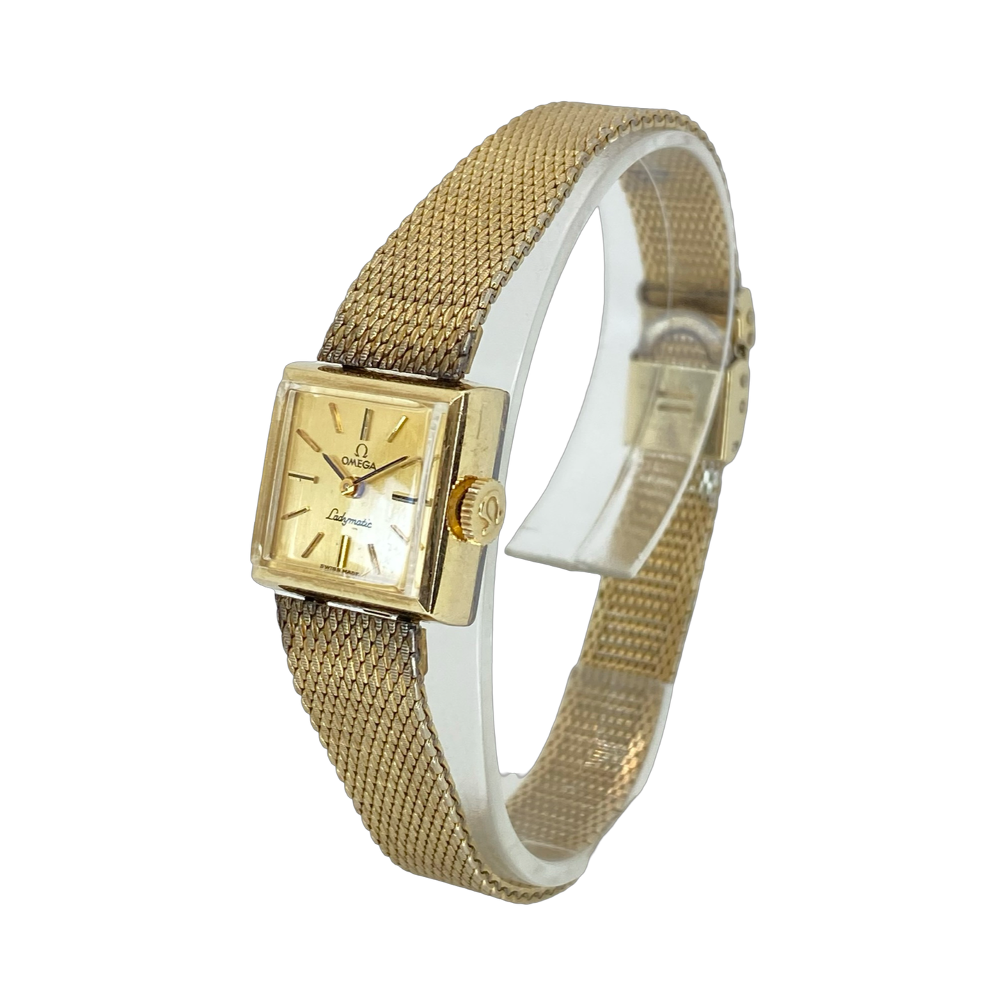Omega Vintage Ladymatic Square 10K Goldfilled Champagne Dial SS-5329