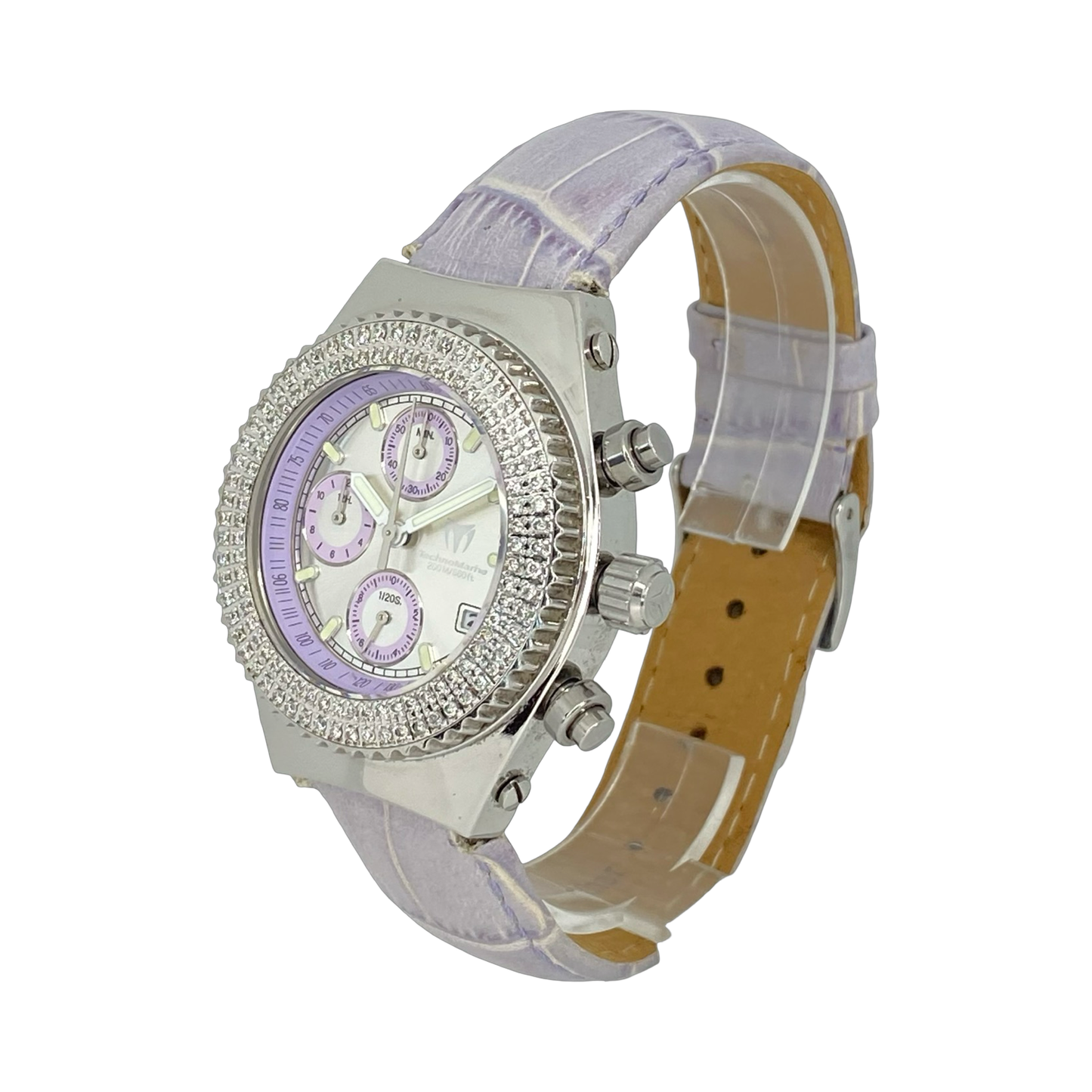 TechnoMarine TechnoDiamond Quartz Chronograph Diamond Bezel