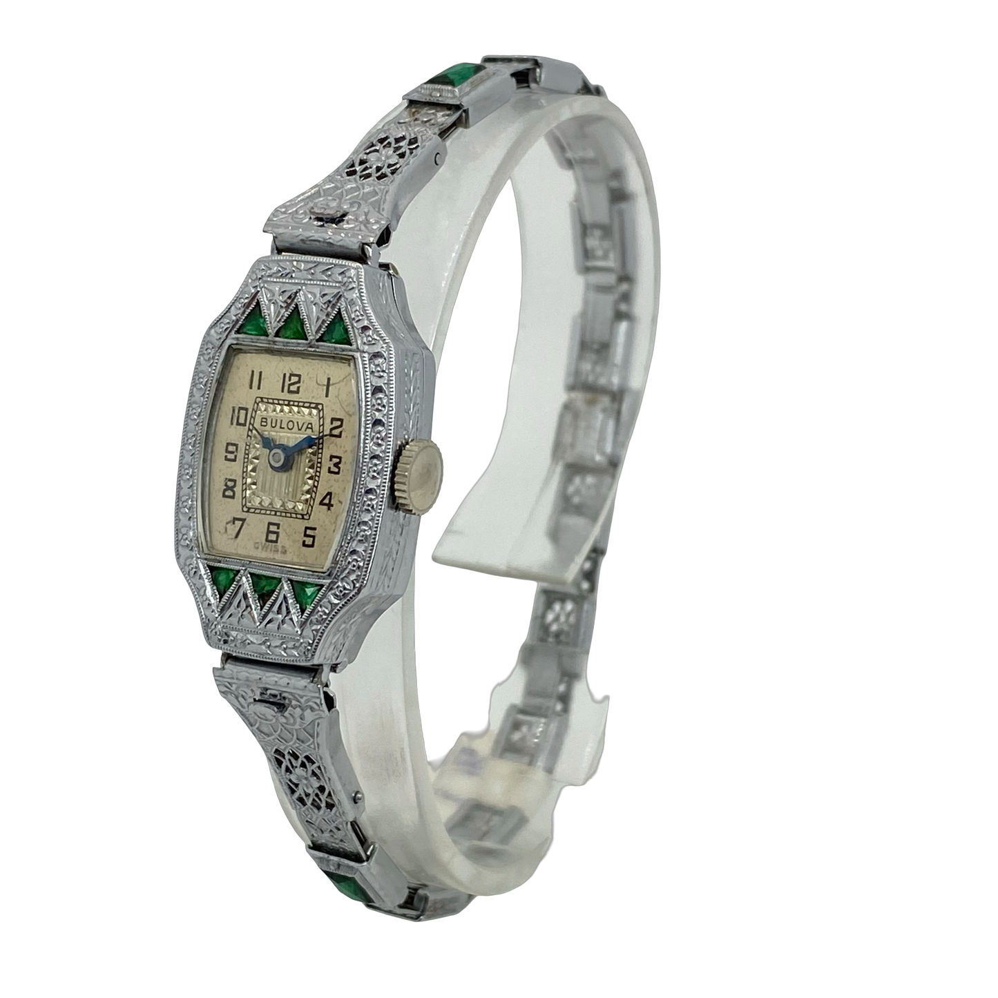 Bulova Vintage Miss Liberty Art Deco Manual Wind Watch