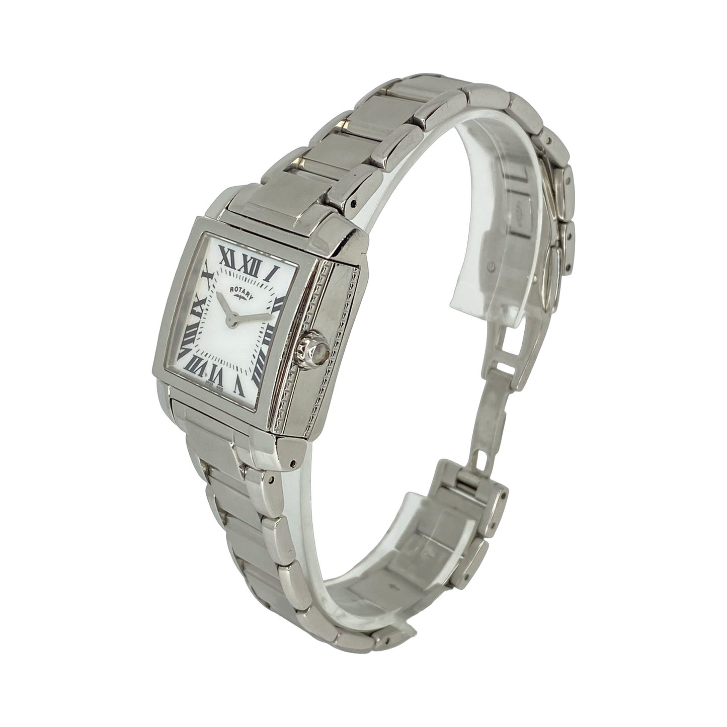 Rotary Revelation Reverso Dual Face White MOP/Black Dial Crystal Bezel Quartz Watch Ref LS02901/07/19