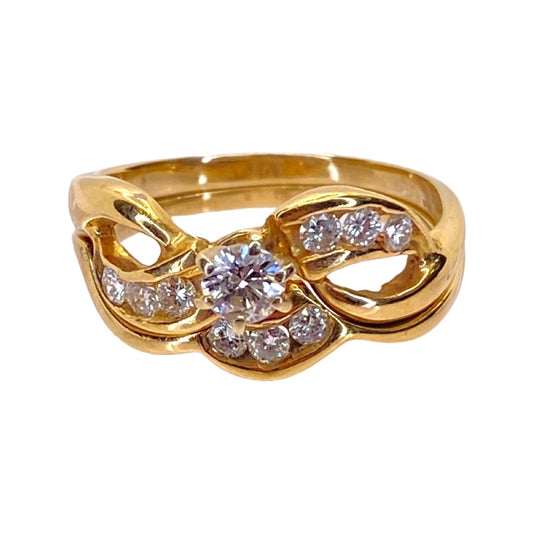 14K Yellow Gold Ring Set